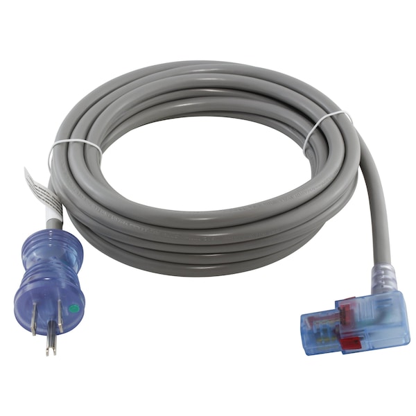 15FT 14/3 15A Medical Grade Power Cord with Locking Right Angle IEC C13